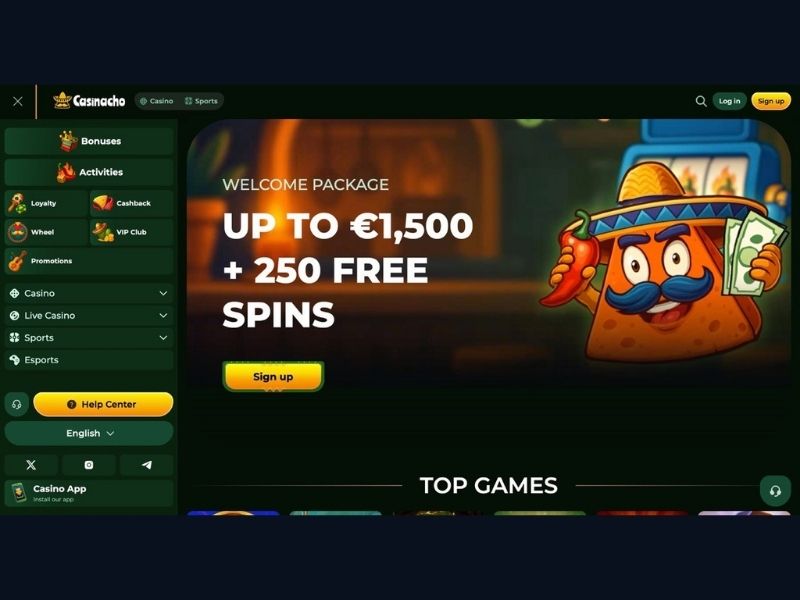 Dati principali di Casinacho Casino Nacho Casino per il mercato italiano