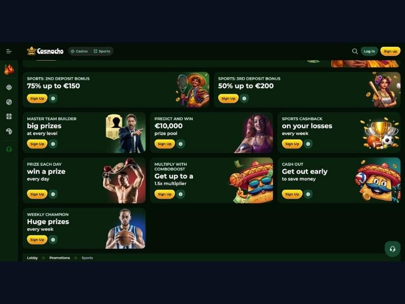 Originals e catalogo giochi su smartphone Casinacho Casino per giocatori italiani